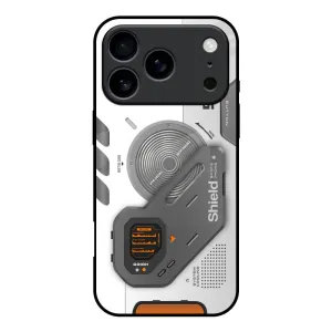 Sport Inspired Modern Detail Liberty Cyber Glass Case for iPhone 17 Pro