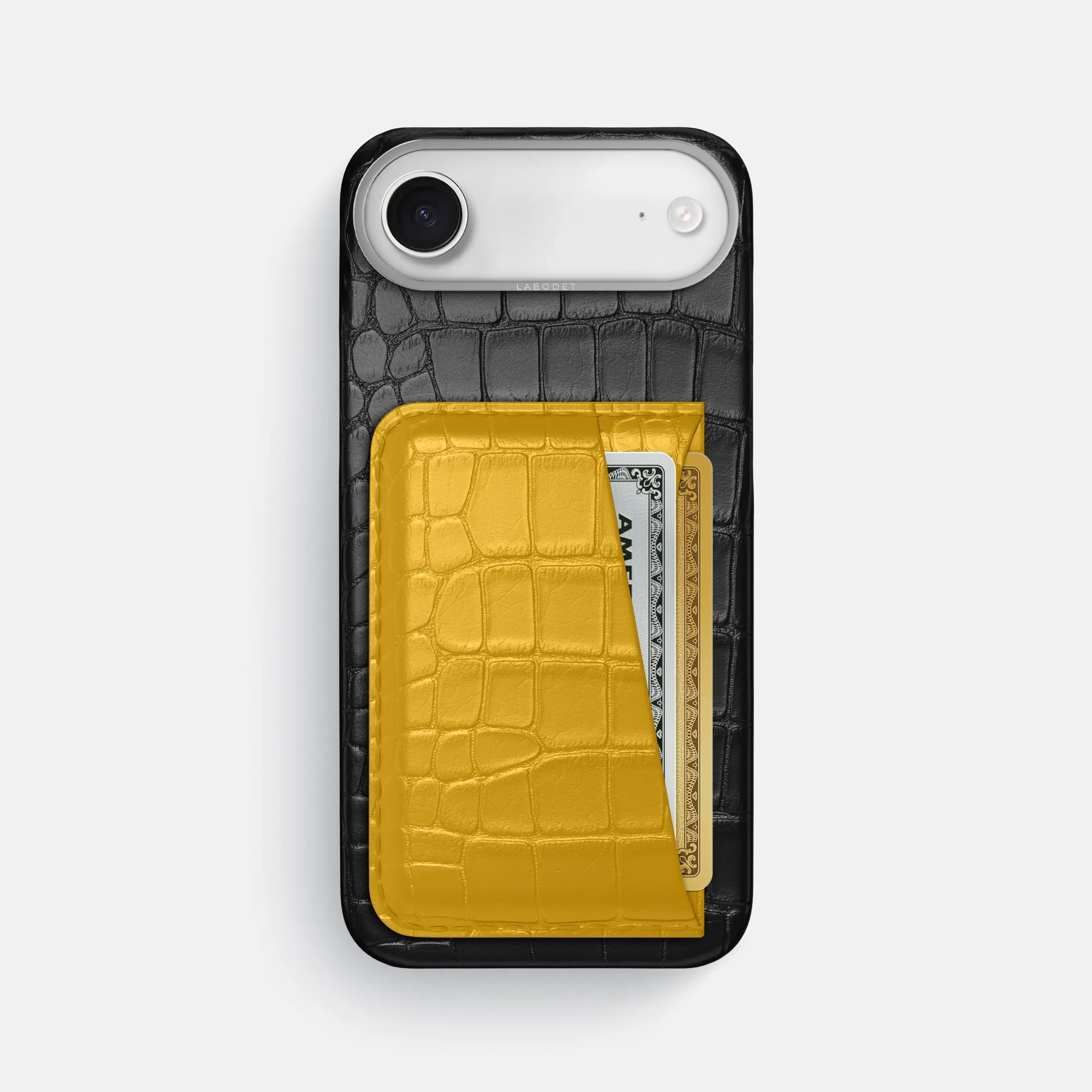 Vivid Detail Texture Double Card Case Color?? For iPhone 17 Air In Alligator