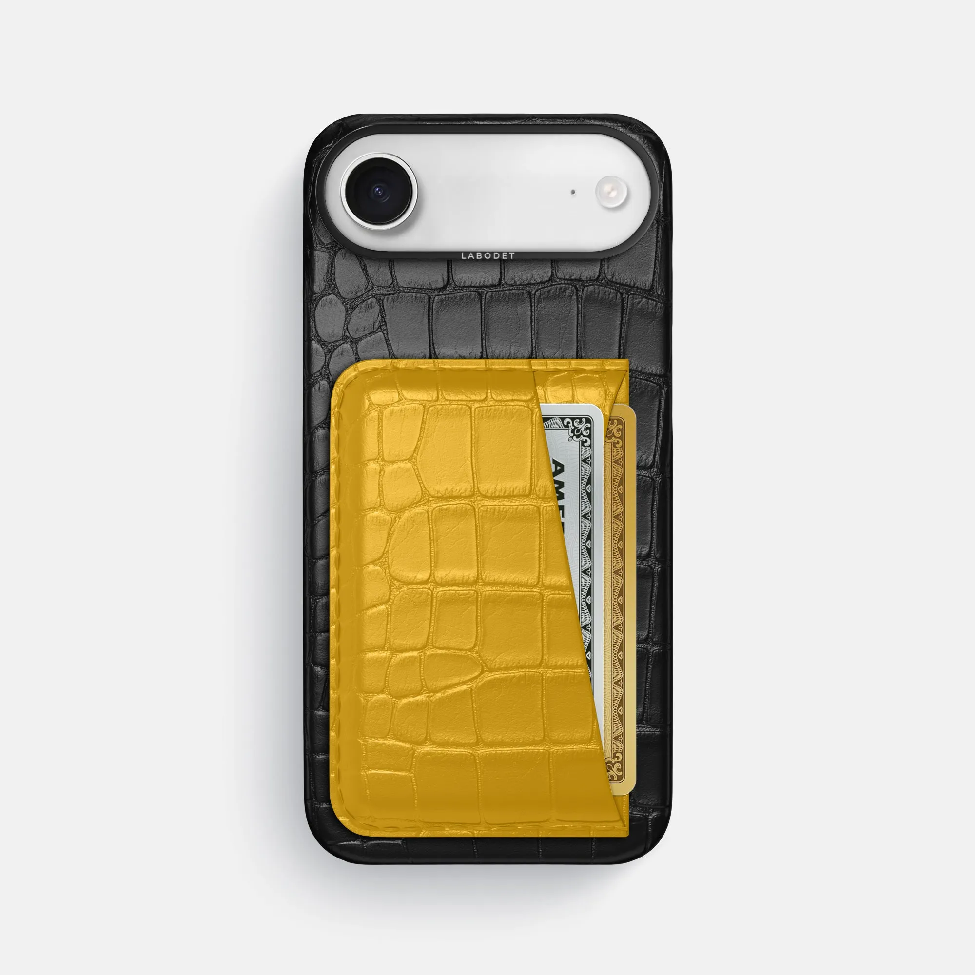 Lightweight Frame Stylish Cover Double Card Case Color?? For iPhone 17 Air In Alligator