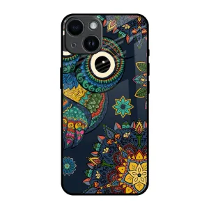 Owl Art Glass Case for iPhone 14 Minimal Grip Minimalist Aesthetic
