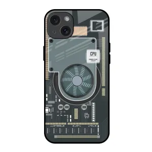 slim fit Motherboard Circuit Glass Case for iPhone 15 Plus