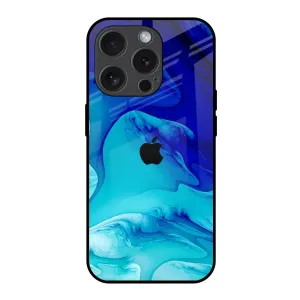 Matte Design Texture Clear View Raging Tides Glass Case for iPhone 15 Pro