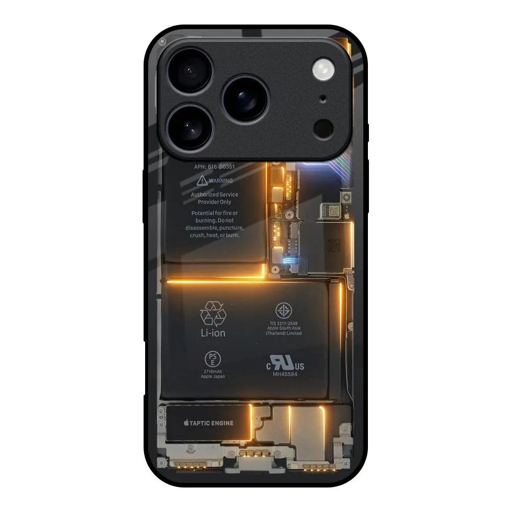 Glow Up Skeleton Glass Case for iPhone 17 Pro Strong Frame Ultra Slim