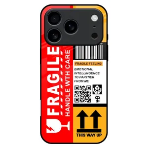 Fashion Forward Handle With Care Glass Case for iPhone 17 Pro Max