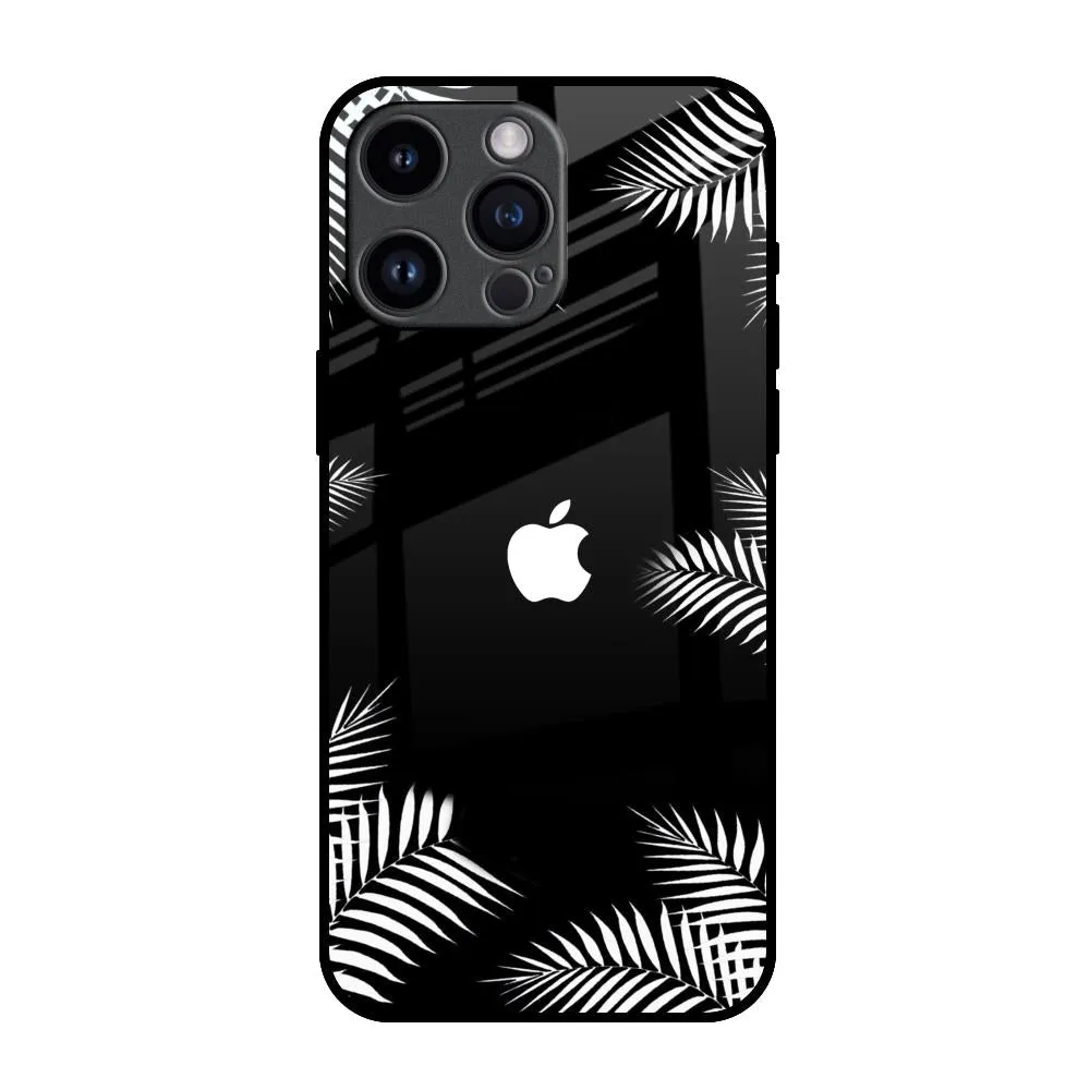 Durable Texture Zealand Fern Design Glass Case For iPhone 14 Pro Max