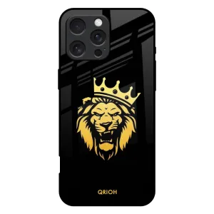 Compact Structure Durable Finish Lion The King Glass Case for iPhone 16 Pro Max