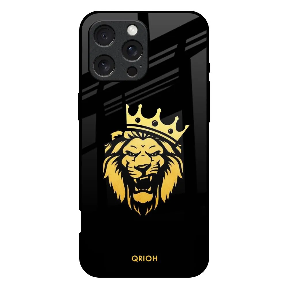 Compact Structure Durable Finish Lion The King Glass Case for iPhone 16 Pro Max