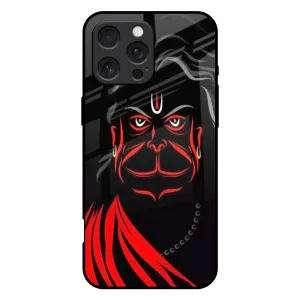 Lord Hanuman Glass Case For iPhone 16 Pro Max Trendy Design