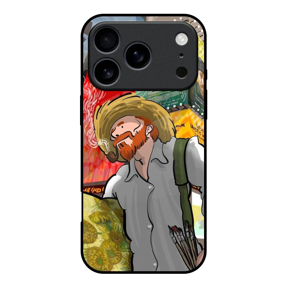 Minimal Comfort Loving Vincent Glass Case for iPhone 17 Pro