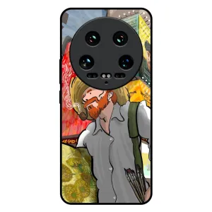 Rugged Texture Modern Design Loving Vincent Glass Case for Mi 14 Ultra 5G