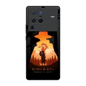 Durable Build Quality Printed Artwork Luffy One Piece Glass Case for Vivo X80 Pro 5G