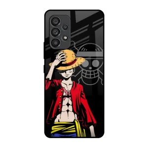 Frosted Finish Soft Detail Layer Hat Crew Glass Case for Samsung Galaxy A53 5G