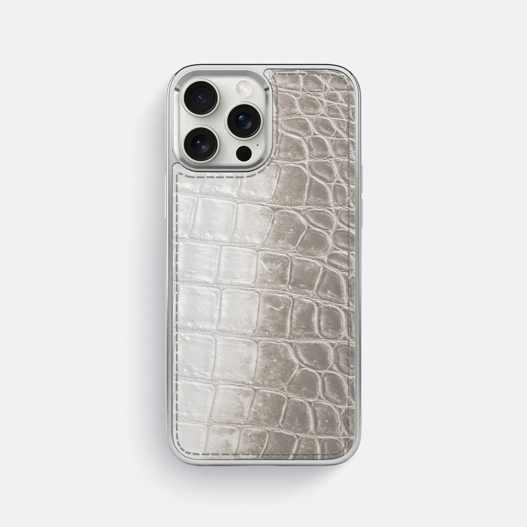 Glossy Sport Case For iPhone 16 Pro Max In Himalayan Crocodile Classic Texture