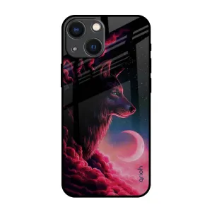 Moon Wolf Glass Case for iPhone 14 Plus Professional Style