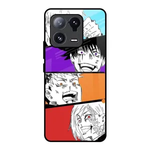 Anime Sketch Glass Case for Mi 13 Pro Tough Grip Light Edge