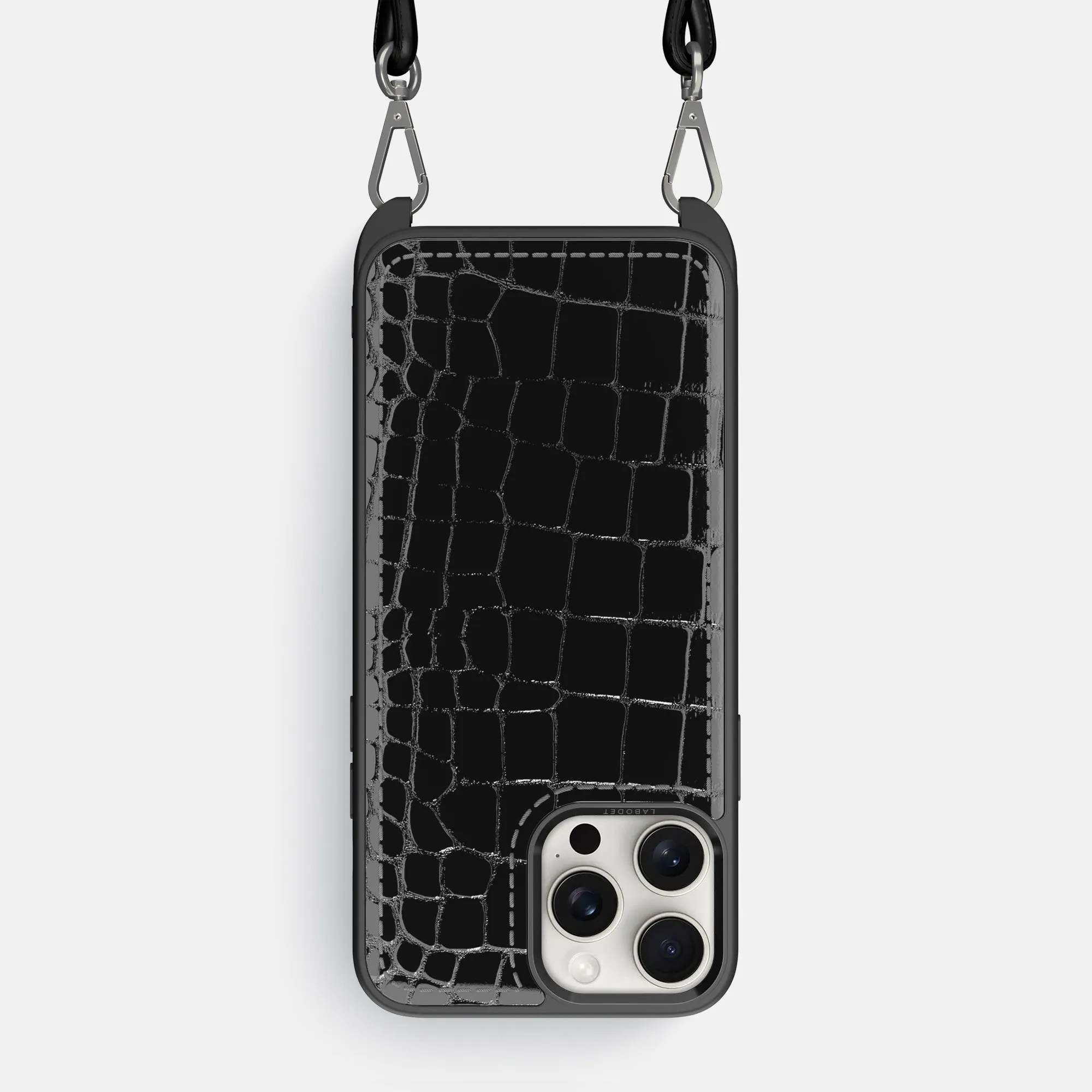 Crossbody Sport Case For iPhone 16 Pro Max In Shiny Alligator Soft Feelings Flexible Comfort