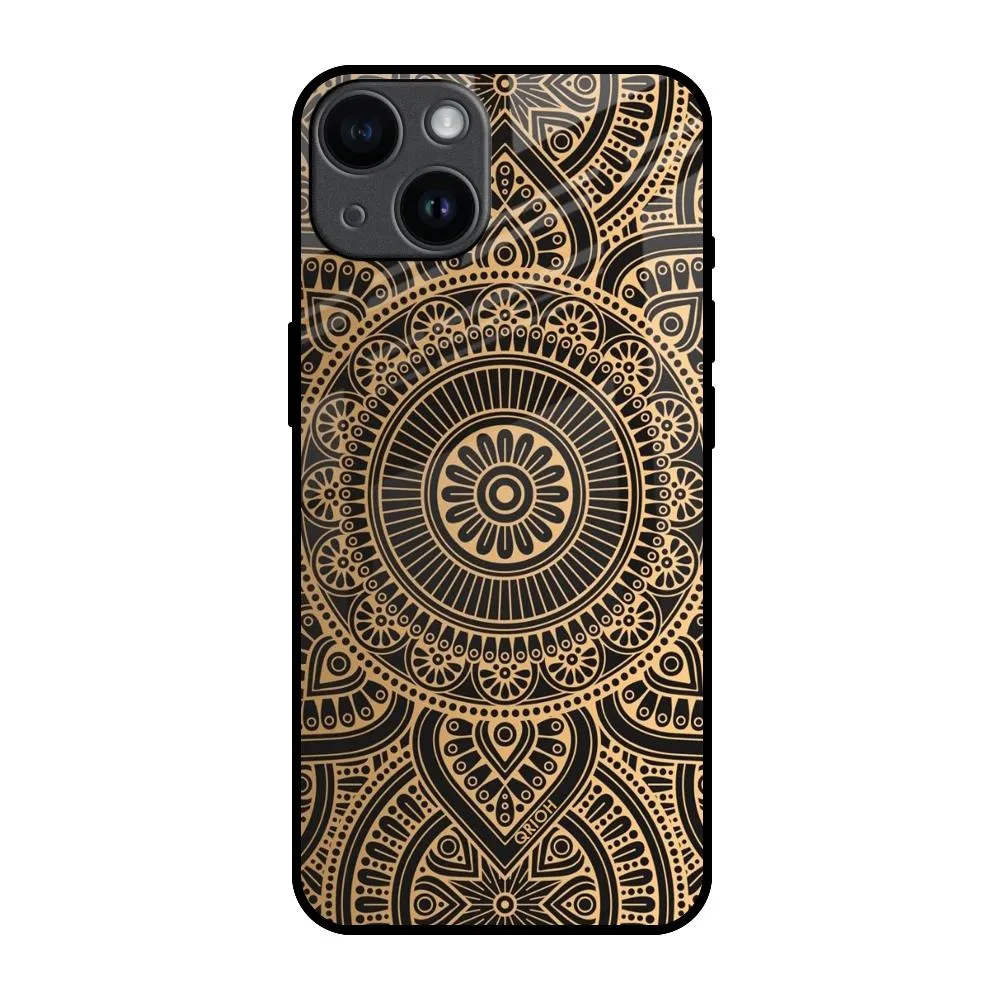 Luxury Mandala Glass Case for iPhone 14 Minimalist Aesthetic