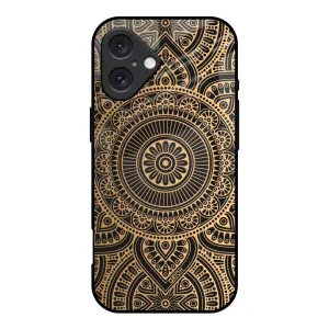 Luxury Mandala Glass Case for iPhone 16 Stylish Grip Texture