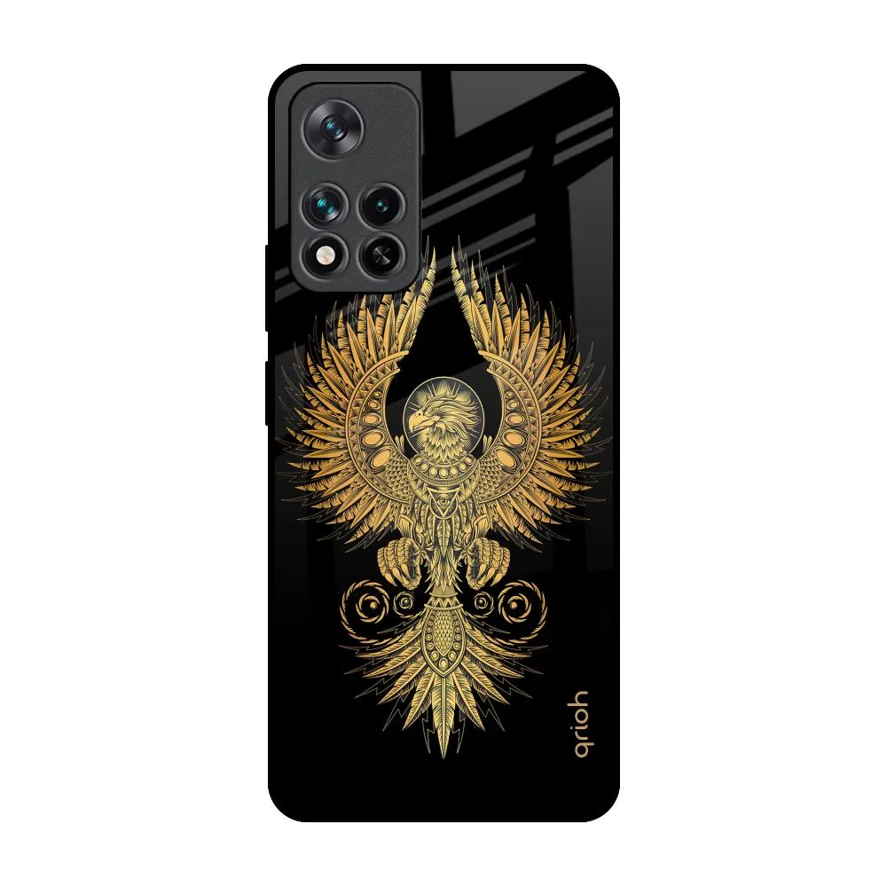 Mythical Phoenix Art Glass Case for Mi 11i Simple Finish