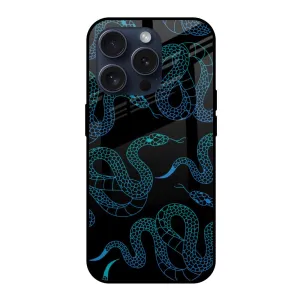 Serpentine Glass Case for iPhone 15 Pro Matte Texture Layer Elegant Build Texture