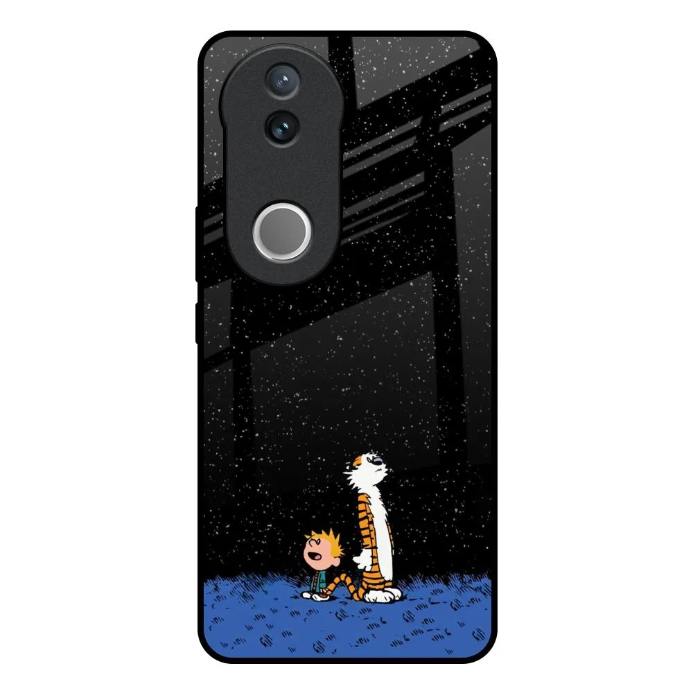 Night Sky Star Glass Case for IQOO Z10R 5G Work Essentials Compact Structure