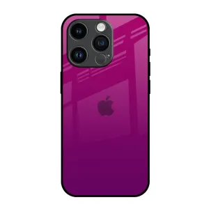 Magenta Gradient Glass Case For iPhone 14 Pro Premium Texture Design