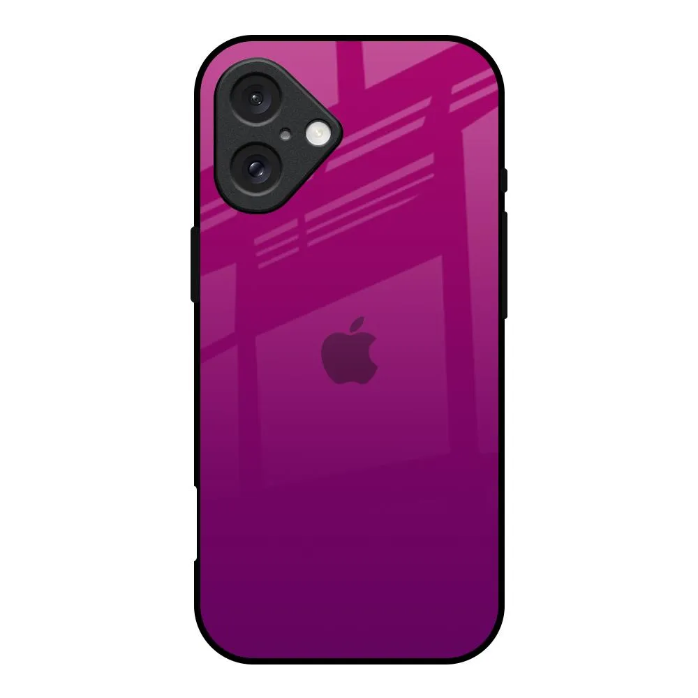 Patterned Design Magenta Gradient Glass Case For iPhone 16