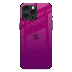Magenta Gradient Glass Case For iPhone 16 Pro Max Grip Layer
