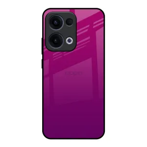 Rugged Build Texture Magenta Gradient Glass Case For Oppo Reno13 5G