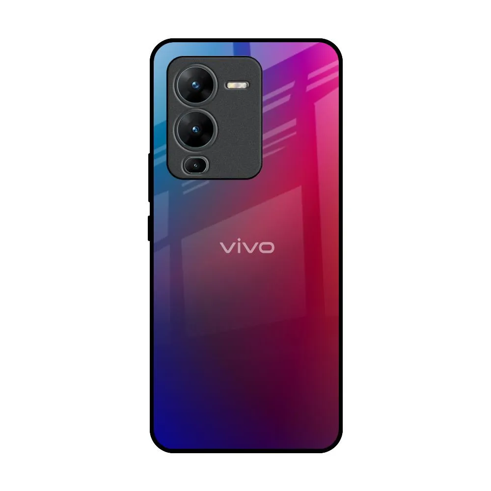 Durable Edge Modern Edge Magical Color Shade Glass Case for Vivo V25 Pro