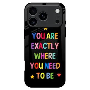 Flexible Pattern Texture Outdoor Protection Magical Words Glass Case for iPhone 17 Pro Max