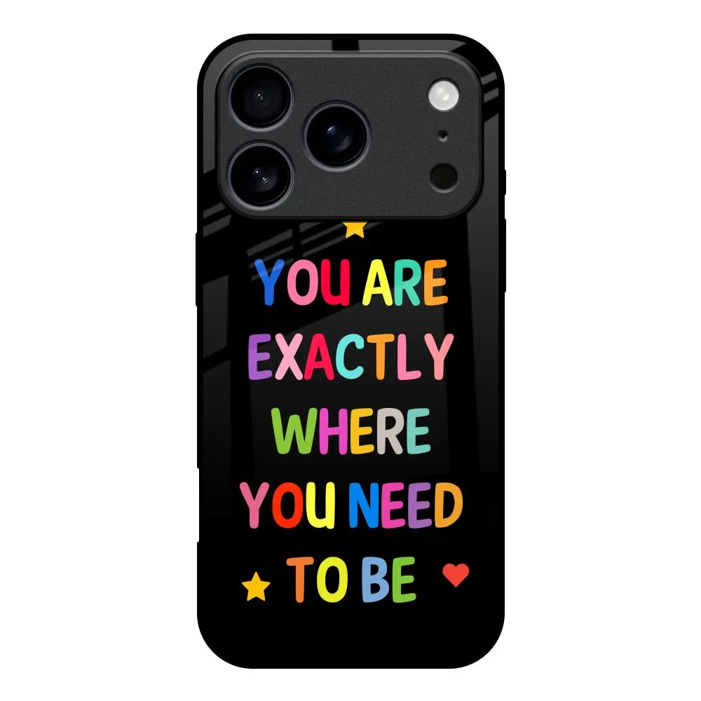 Magical Words Glass Case for iPhone 17 Pro Slim Fit Design