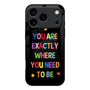 Magical Words Glass Case for iPhone 17 Pro Slim Fit Design