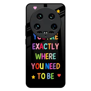 Magical Words Glass Case for Mi 14 Ultra 5G Dual Layer Elegant Touch