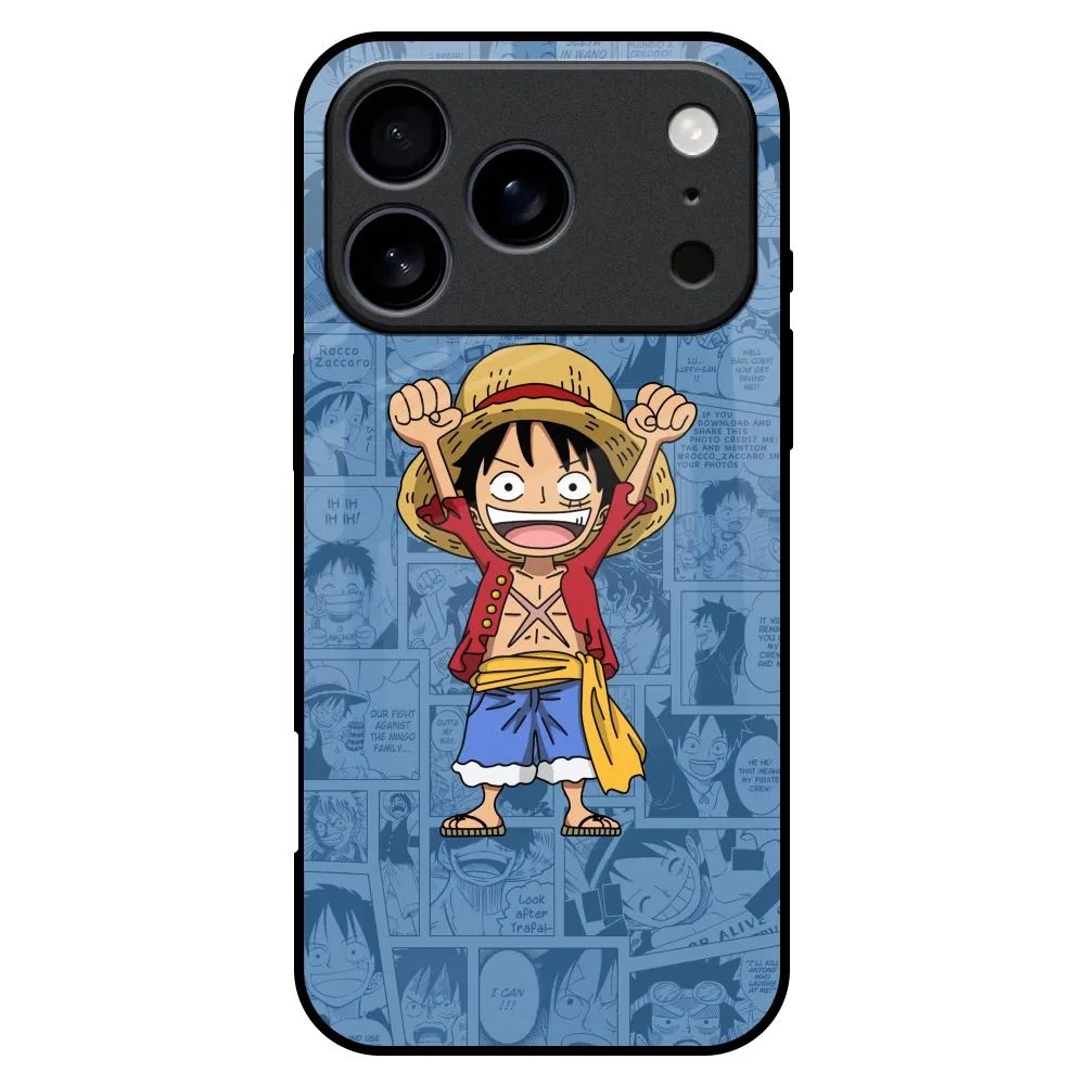 Elegant Detail Comfort Edge Layer Chubby Anime Glass Case for iPhone 17 Pro Max