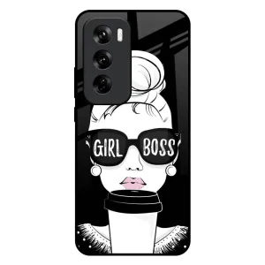 Girl Boss Glass Case For Oppo Reno 12 Pro 5G Vibrant Colors Anti Shock Layer