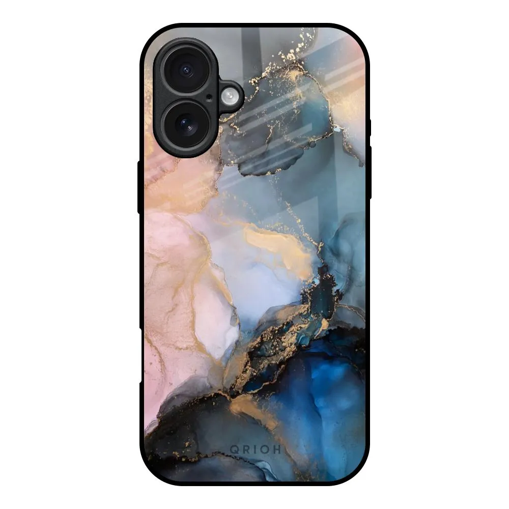 Marble Ink Abstract Glass Case for iPhone 17 Simple Texture Comfort Finish