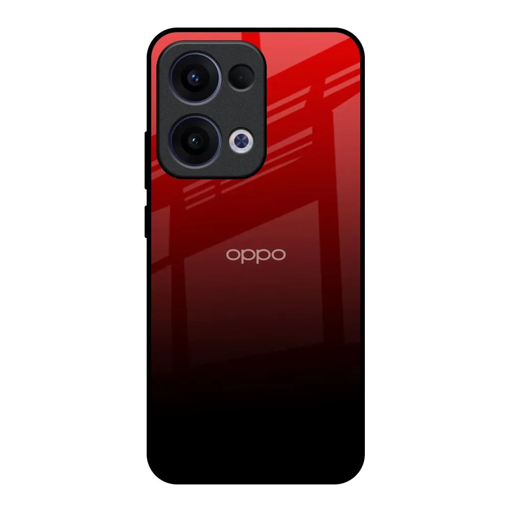 metal frame Maroon Faded Glass Case for Oppo Reno13 5G