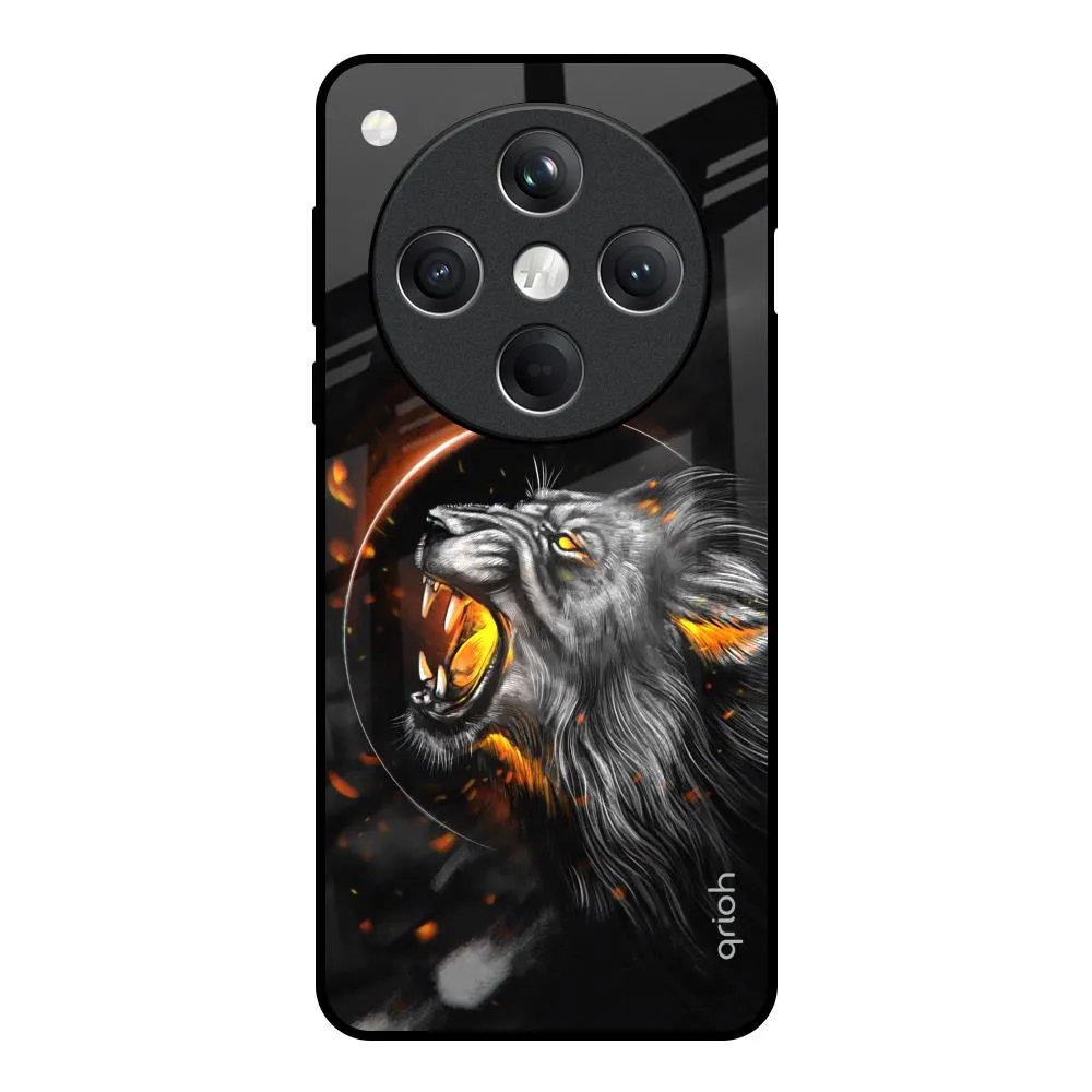 Protective Material Aggressive Lion Glass Case for Oppo Find X8 5G
