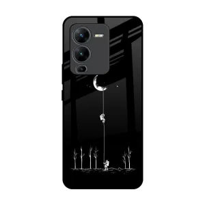 Long Lasting Catch the Moon Glass Case for Vivo V25 Pro