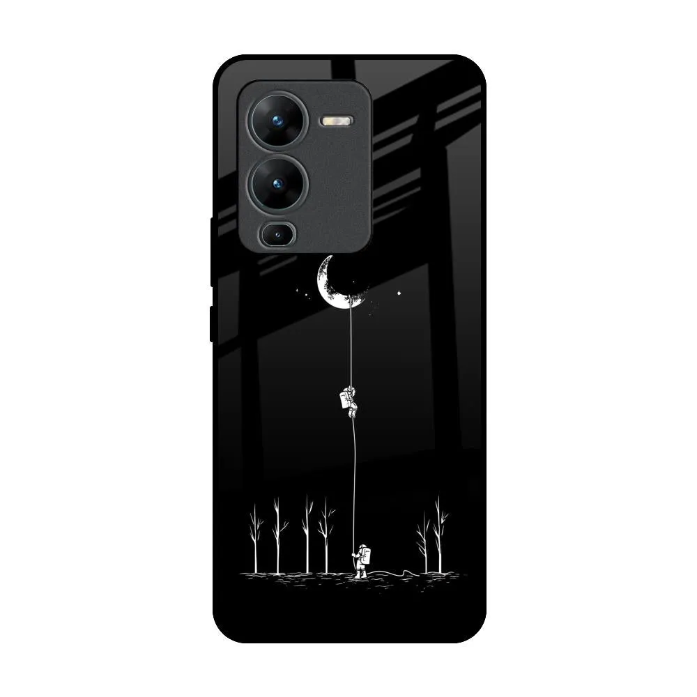Long Lasting Catch the Moon Glass Case for Vivo V25 Pro