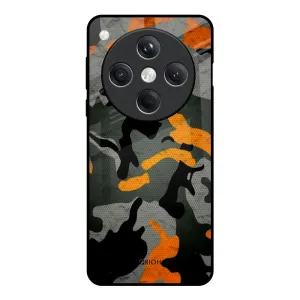 Student Gear Camouflage Orange Glass Case For Oppo Find X8 5G