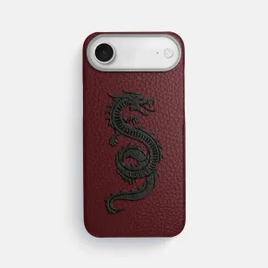 Rugged Look Minimal Build Texture Classic Case With Carbon Dragon For iPhone 17 Air In Calf