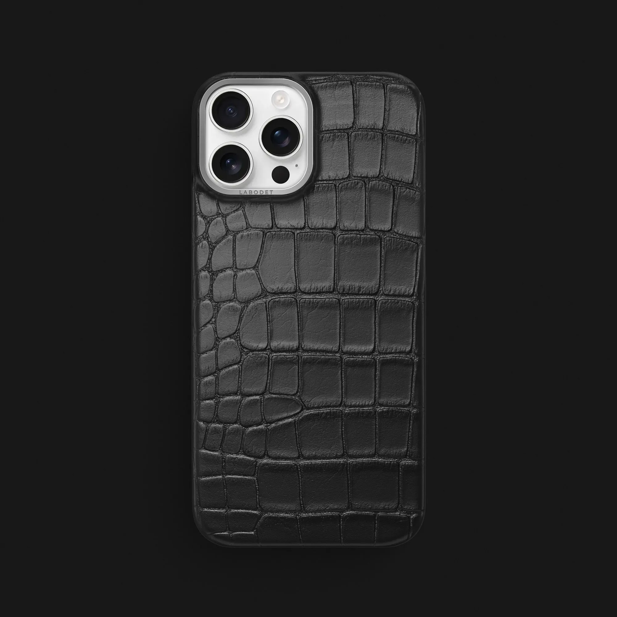 Hand Feel Classic Case Edition Black For iPhone 16 Pro Max In Alligator