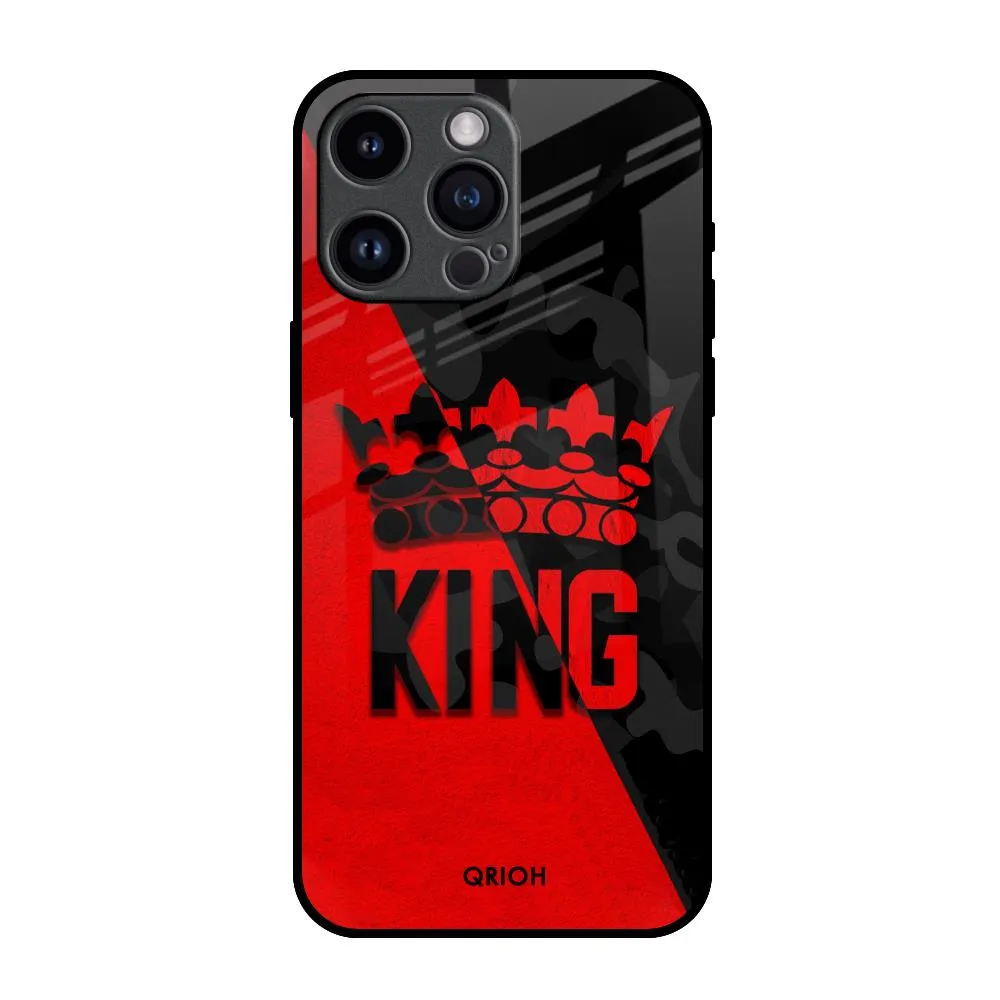 Smooth Fit Grip Enhanced I Am A King Glass Case for iPhone 14 Pro Max