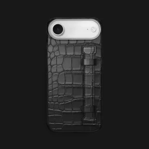 Handle Case Edition Black For iPhone 17 Air In Alligator Daily Grip Flexible Shell