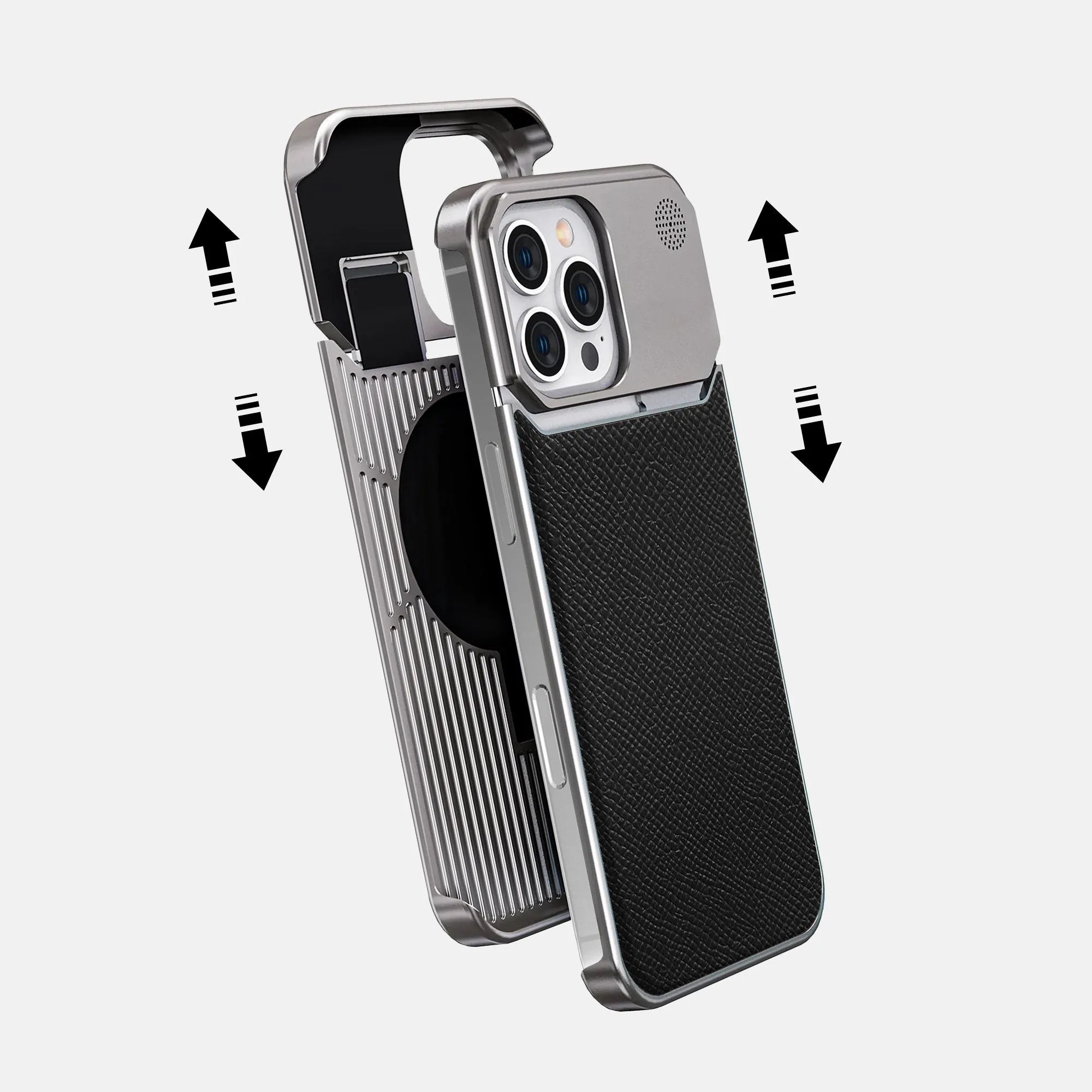 Metal Case For iPhone 16 Pro Max In Epsom-Style Calf Comfort Accessory