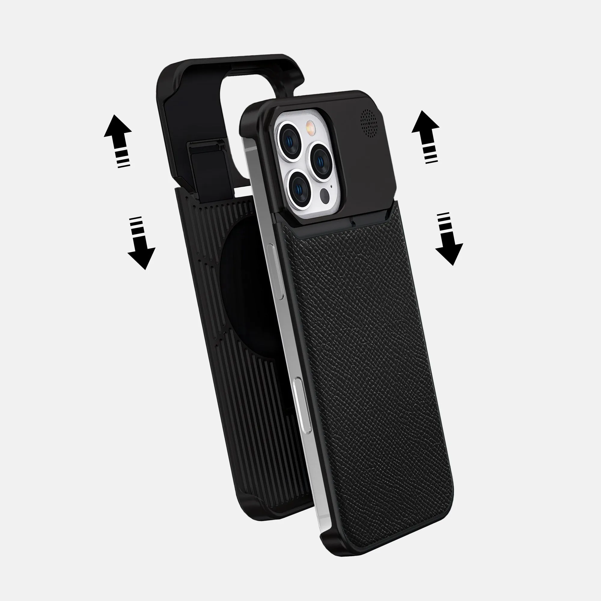 Durable Edge Modern Finish Metal Case For iPhone 16 Pro Max In Epsom-Style Calf