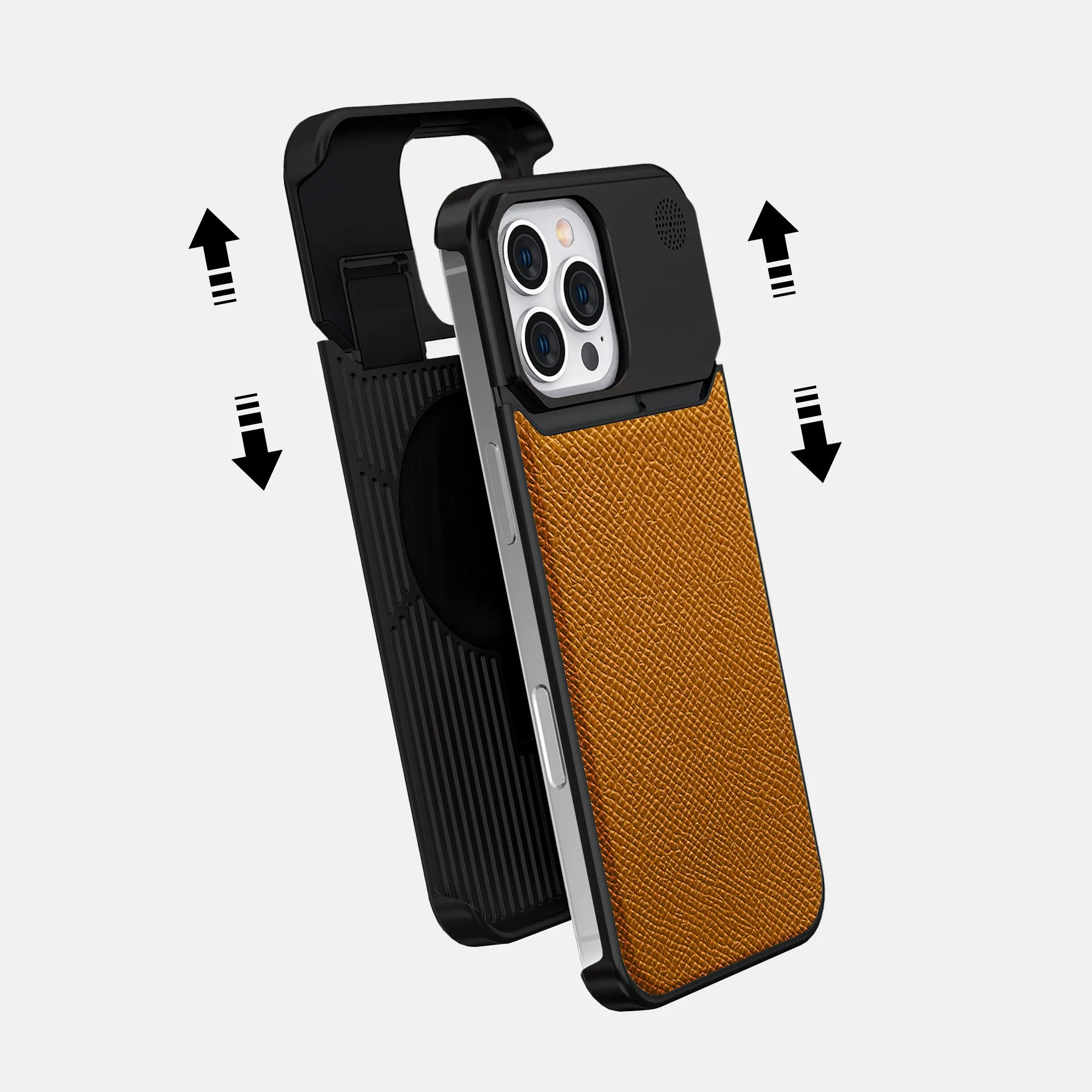 Classic Frame Metal Case For iPhone 16 Pro Max In Epsom-Style Calf