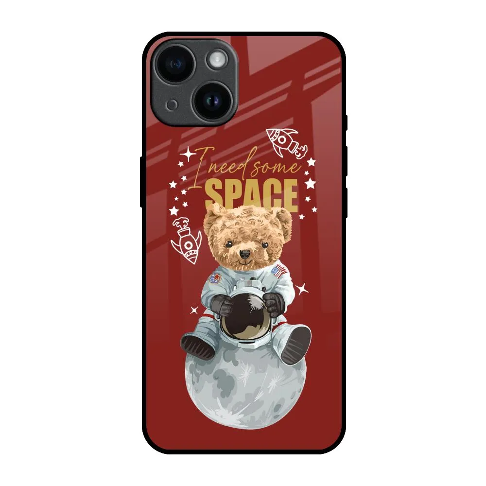 Astronaut Bear Glass Case for iPhone 14 Flexible structure